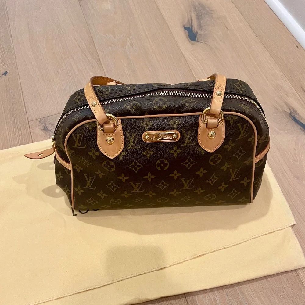 Louis Vuitton Montorgueil PM Handbag Purse Monogram Canva-EUC